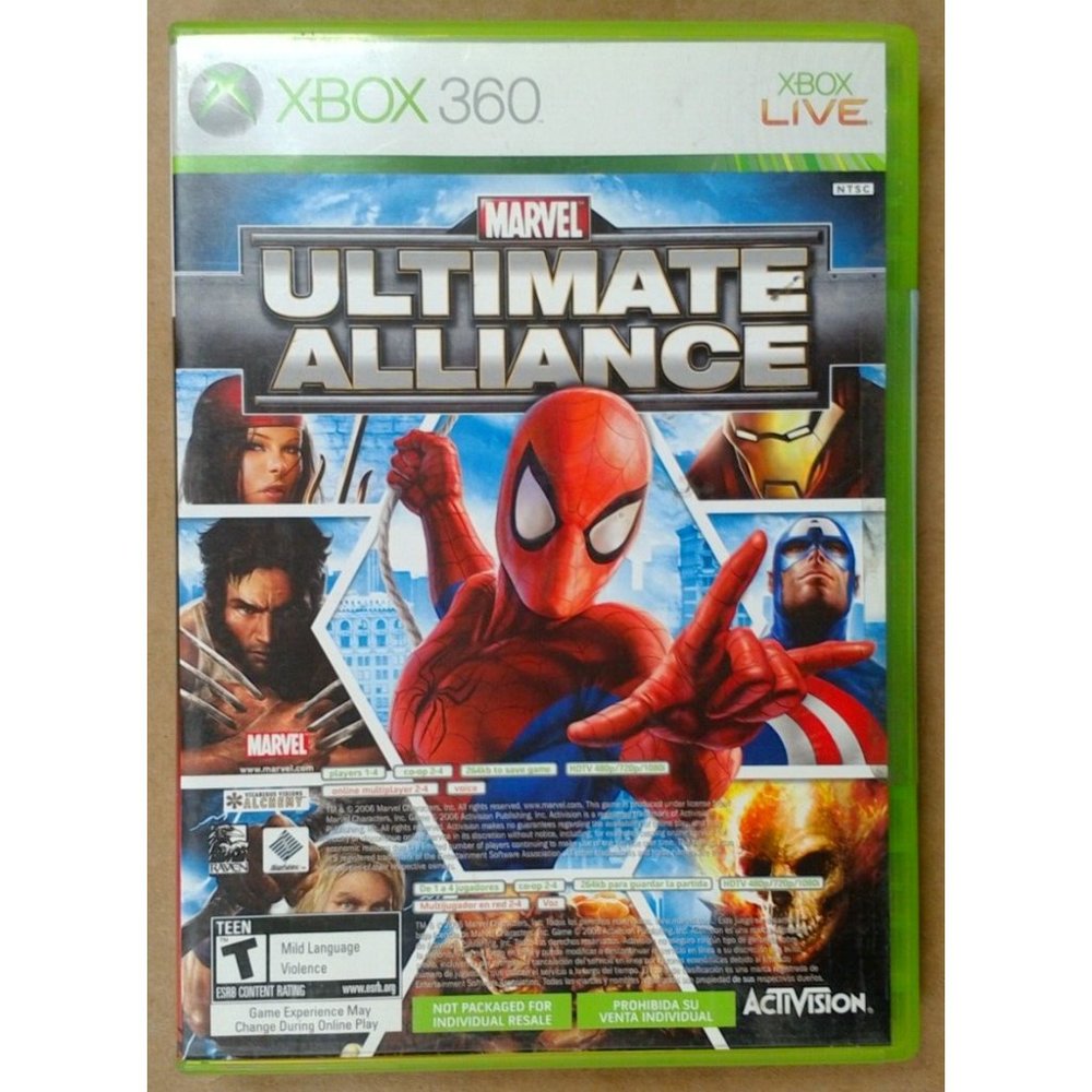 Marvel: Ultimate Alliance (Microsoft Xbox 360, 2006)